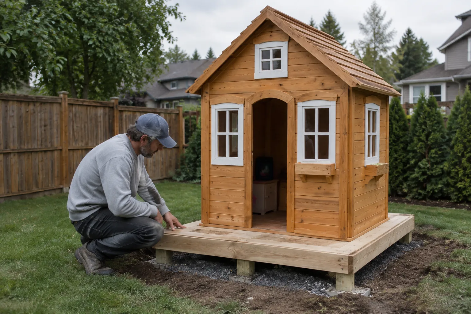 Illustrative assessment of playhouse removal